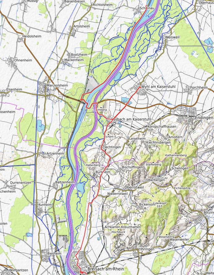 Openstreetmap: Schoenau - Breisach