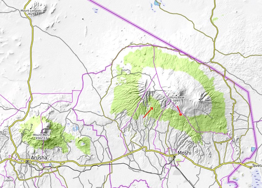 Openstreetmap: Kilimanjaro