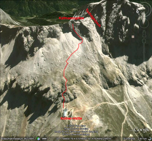 Google Earth: Kafmannspitze