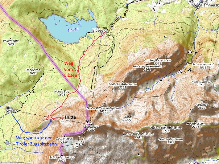 Openstreetmap: Zugspitze Westweg