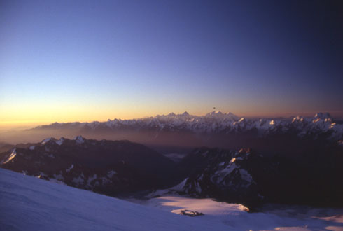 Sonnenaufgang, noch ist das Wetter perfekt ...