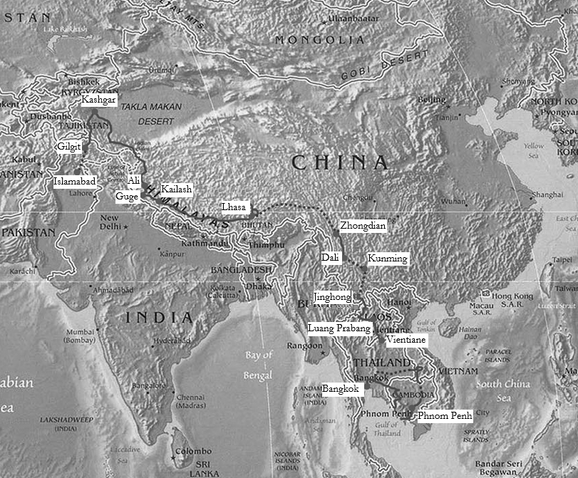 Übersichtskarte: Kürzlich in Asien