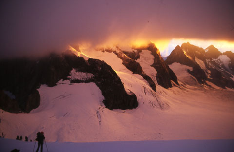 Berge in Flammen