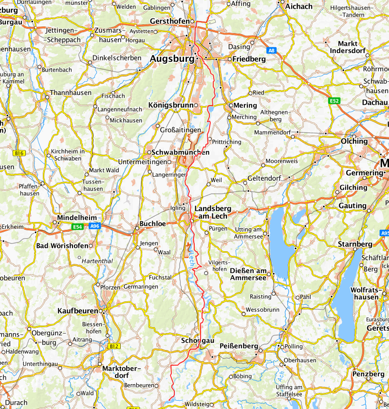 Openstreetmap: Deutschland p langs