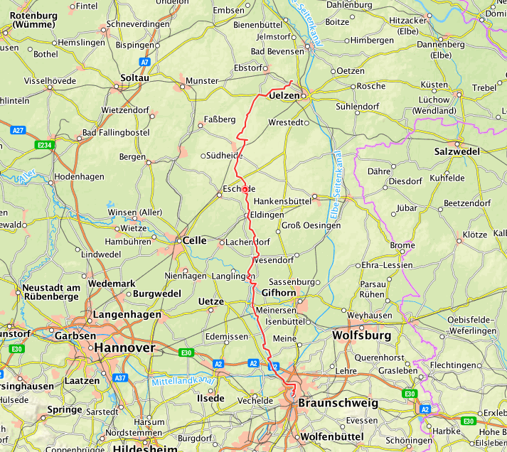 Openstreetmap: Deutschland p langs