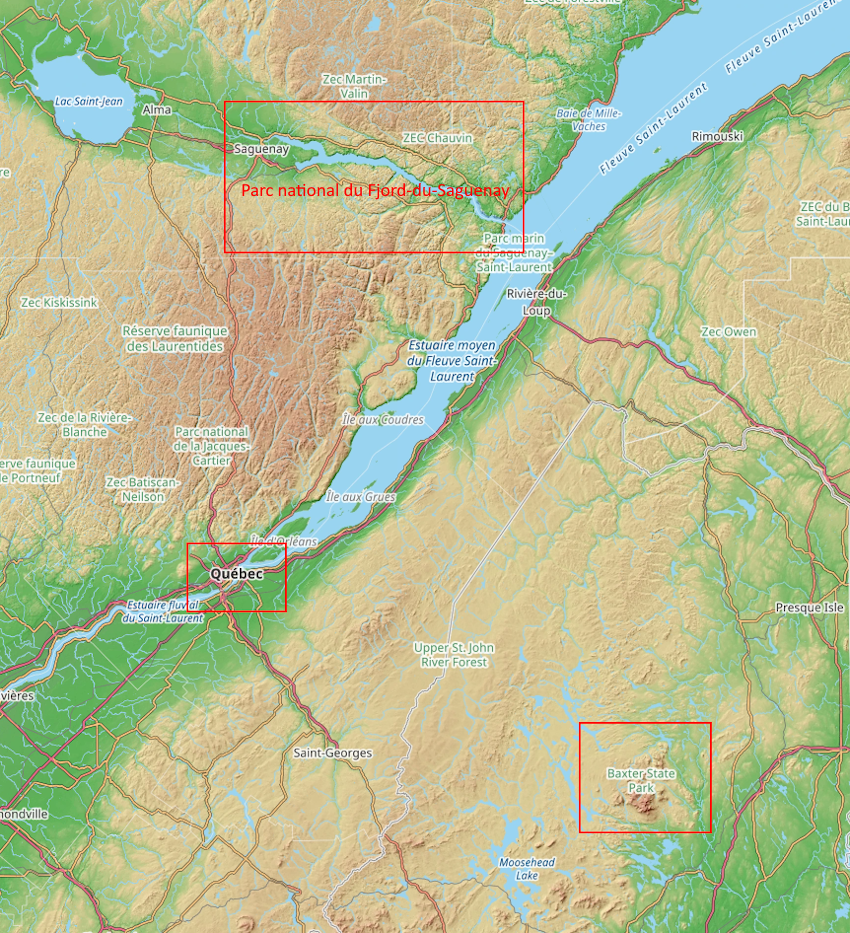 Vom Baxter State Park zum Sankt-Lorenz-Strom