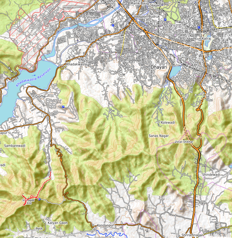Openstreetmap: Sinhagad Fort