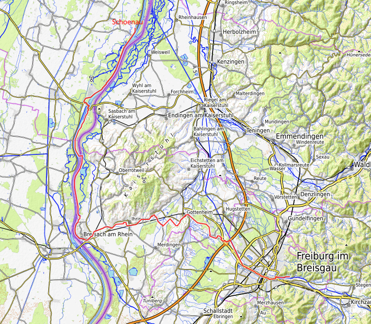 Openstreetmap: Freiburg - Breisach