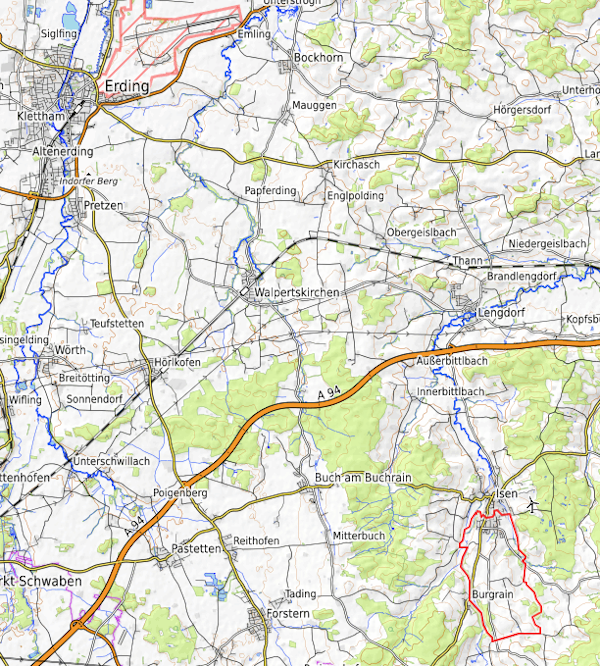 Openstreetmap: Erding, Isental