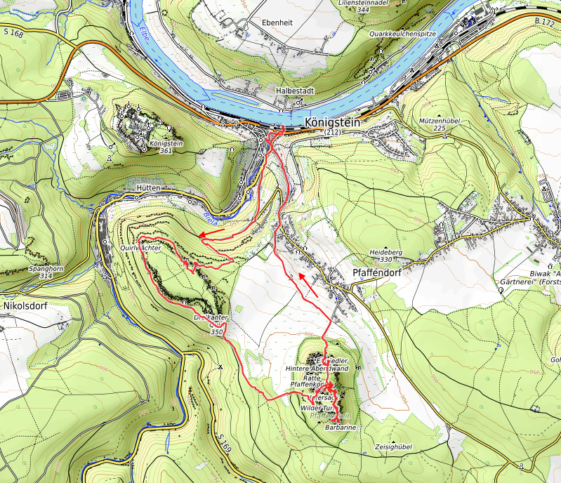Openstreetmap: Pfaffenstein
