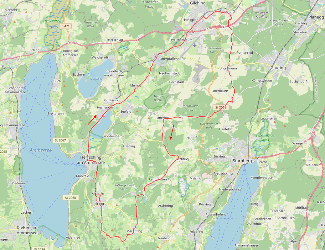 Openstreetmap: Geisenbrunn - Andechs