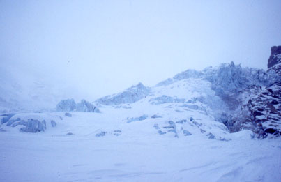 2. Eisbruch, unsere Route ber in die Rampe in der Bildmitte
