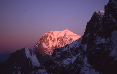 Sonnenaufgang am Mont Blanc