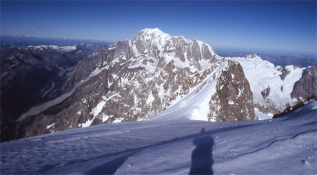 Mont Blanc vom Gipfel der Grandes Jorasses