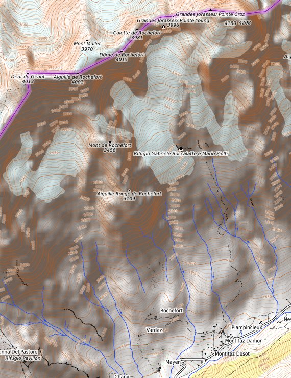 Openstreetmap: Grandes Jorasses