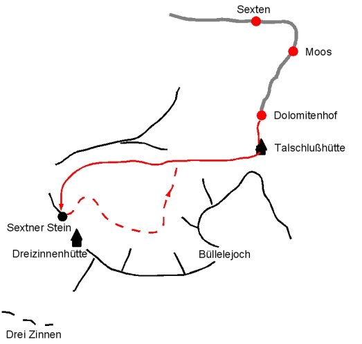 Openstreetmap: Sextner Stein