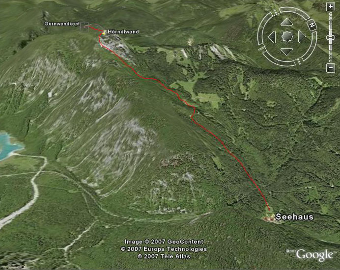 Google-Earth: Hrndlwand