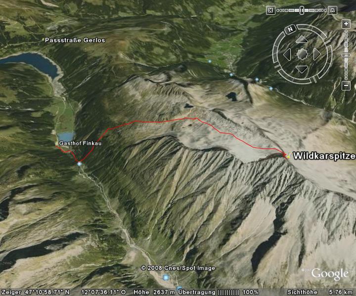 Google-Earth: Wildkarspitze