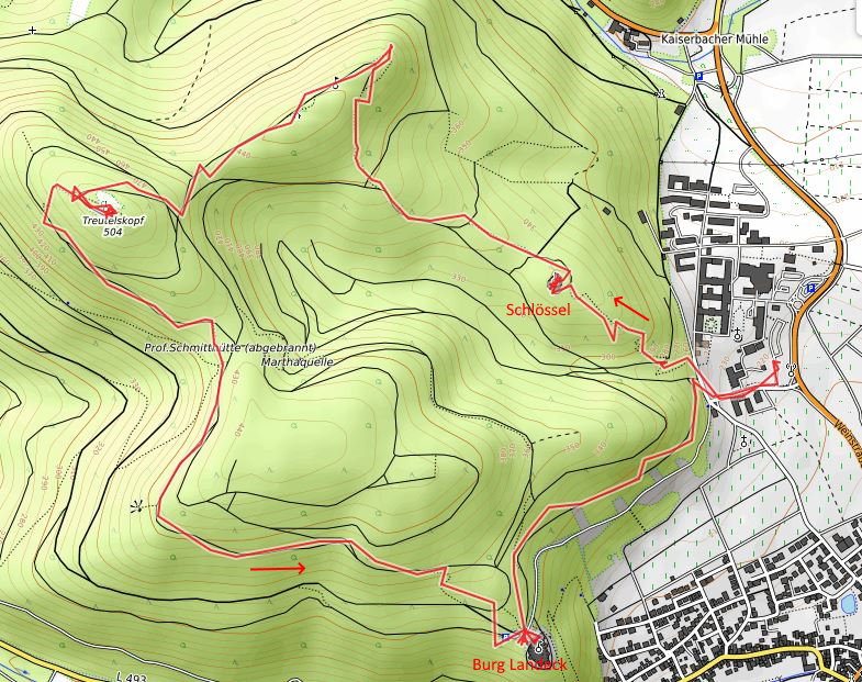 Openstreetmap: Burg Landeck