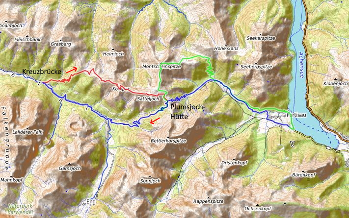 Openstreetmap: Kompar - Montscheinspitze