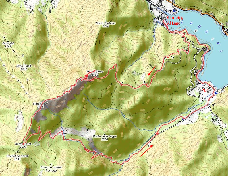 Openstreetmap: Karte Monte Corno