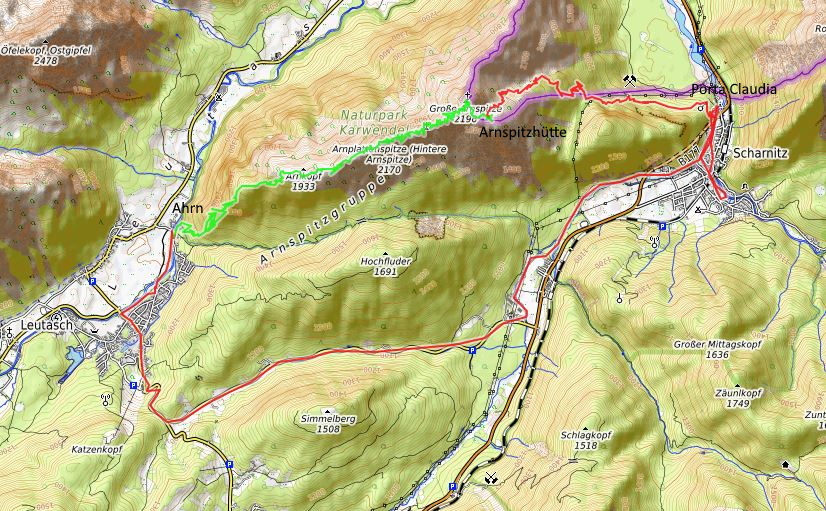 Openstreetmap: Arnspitzüberschreitung