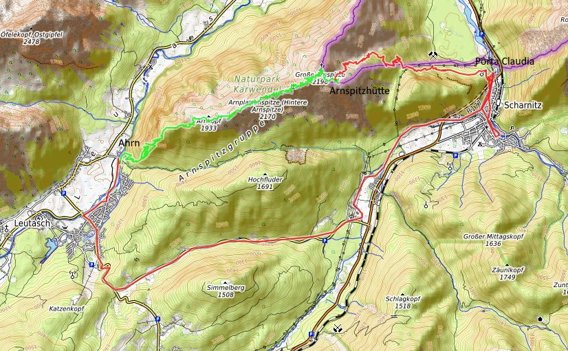 Openstreetmap: Arnspitzberschreitung