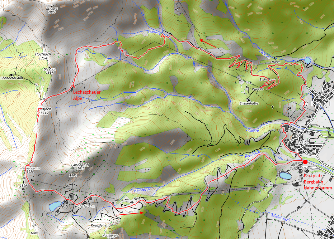 Openstreetmap: Hahnenkamm
