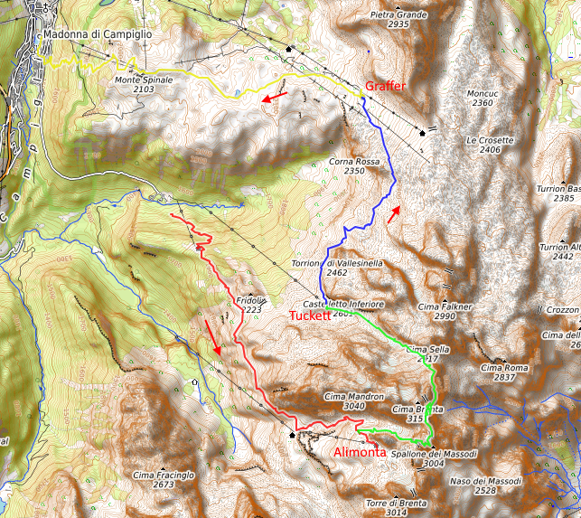 Openstreetmap: Sentiero Bocchette Alte