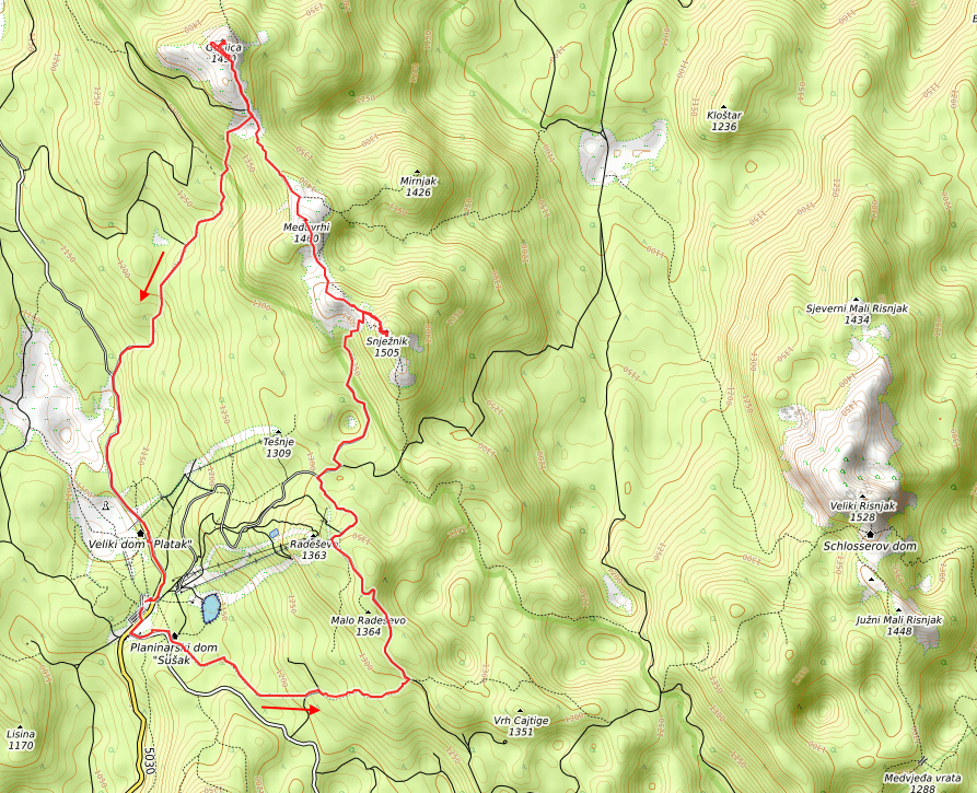 Openstreetmap: Snježnik