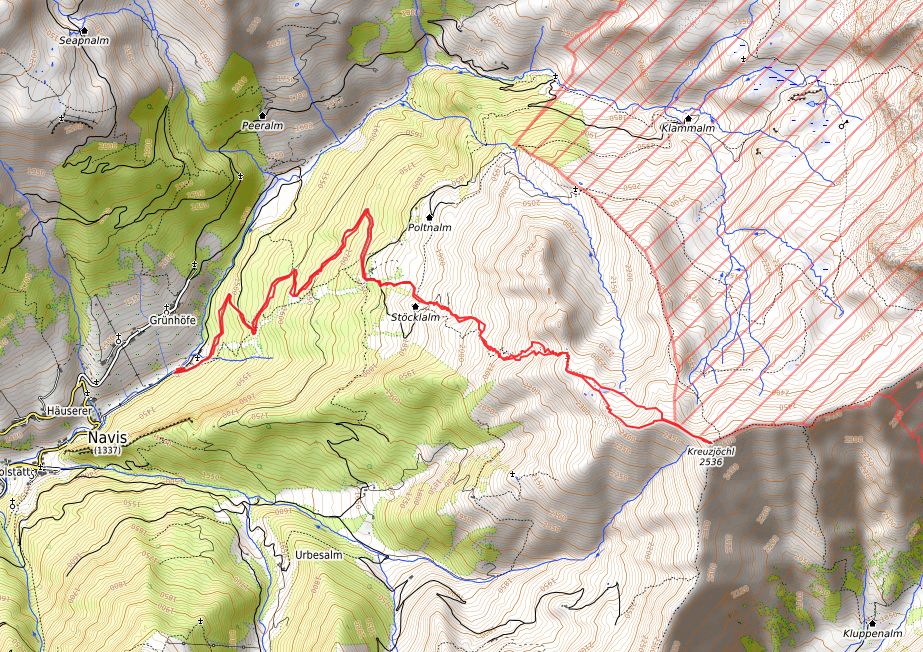 Openstreetmap: Naviser Kreuzjöchl